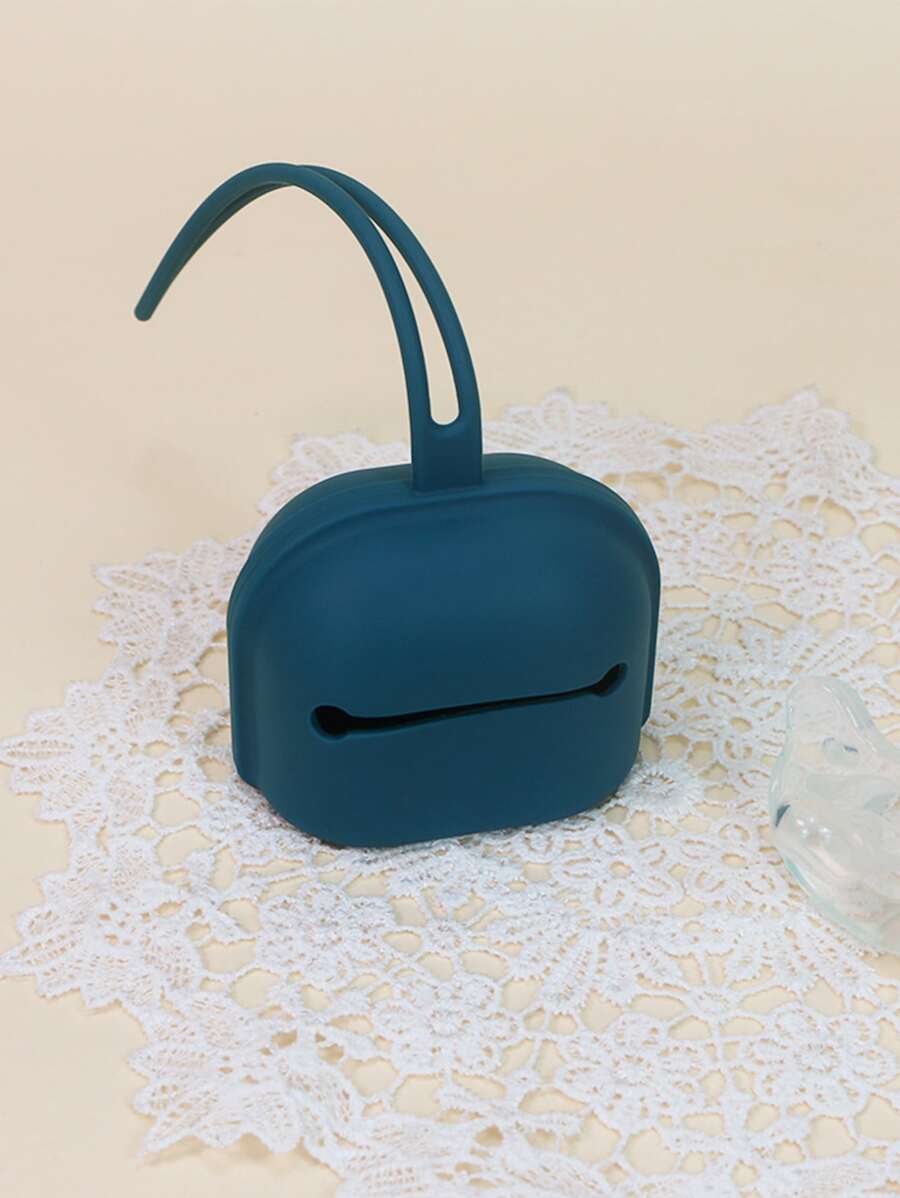 藍色的矽膠安撫奶嘴殼套適用於日常使用 - 藏蓝色 - 查看 1