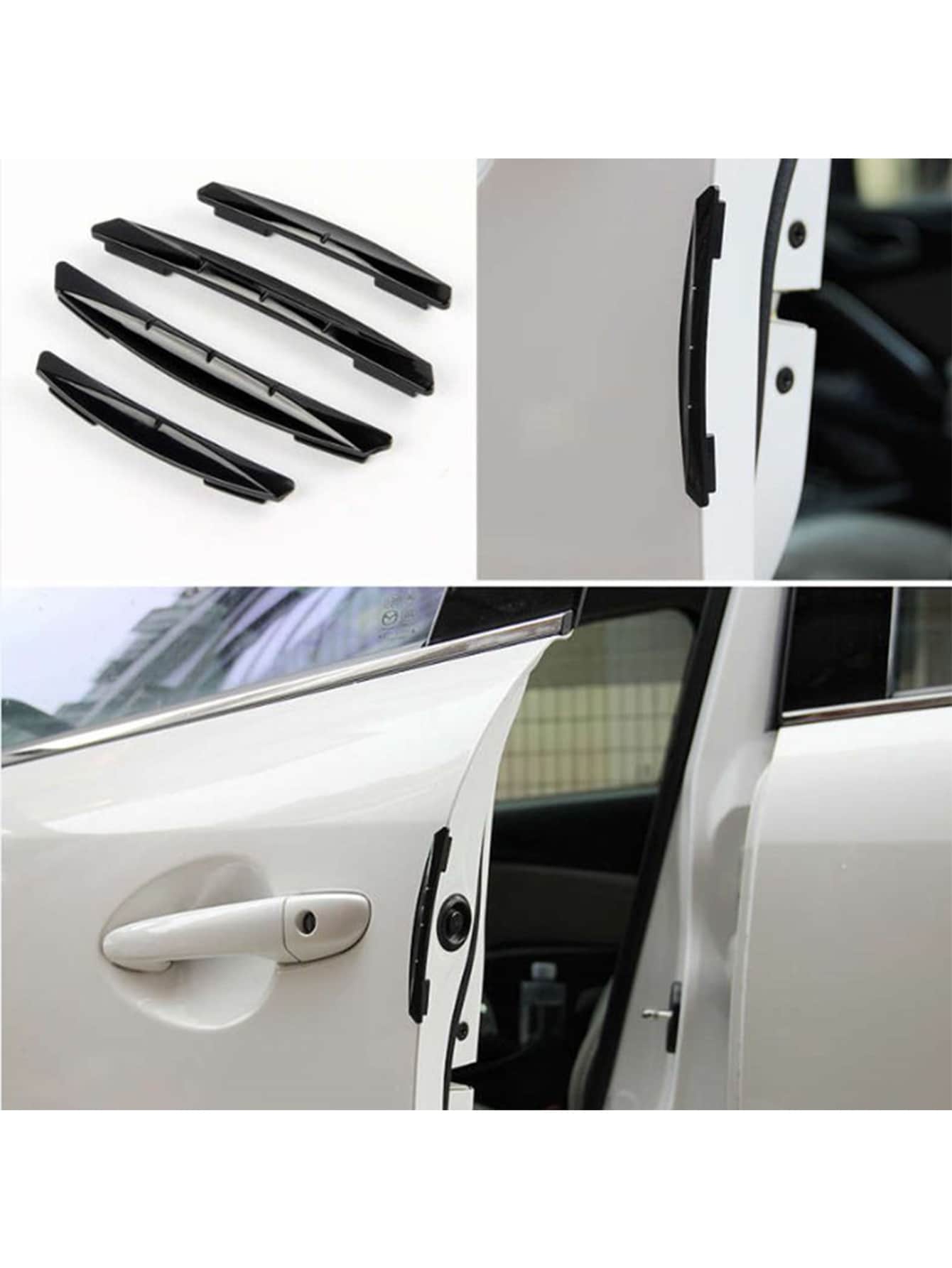 4入組/包汽車門防碰撞條汽車防刮貼紙汽車門邊護套保險杠保護器,汽車配件 - 黑色 - 查看 6