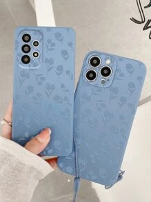 苹果花卉手机壳带挂绳防水防震防摔防刮