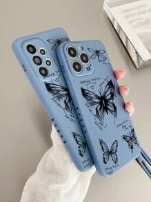 Ốp điện thoại họa tiết bướm kèm dây đeo, tương thích với iPhone 15/15Pro/15Plus/15Promax, phiên bản quốc tế, không phải phiên bản nội địa. - Nhiều màu - Xem 4