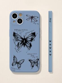 Ốp điện thoại họa tiết bướm kèm dây đeo, tương thích với iPhone 15/15Pro/15Plus/15Promax, phiên bản quốc tế, không phải phiên bản nội địa. - Nhiều màu - Xem 3