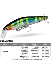 PRO BEROS PROBEROS 1pc Minnow Fishing Lure Wobbler Artificial bait With Treble Hooks Fishing Tackle