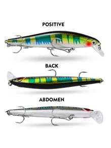 PRO BEROS PROBEROS 1pc Minnow Fishing Lure Wobbler Artificial bait With Treble Hooks Fishing Tackle