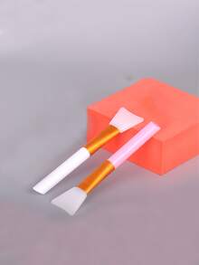 1包(3入組)白色矽膠面膜刷,混合面膜用的刮刀和柔軟的面膜應用器,化妝工具 - 白色 - 查看 10