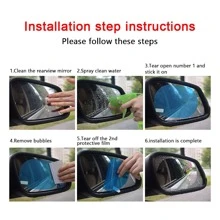 2 cái/bộ Trong suốt Chống mưa Phim ảnh Đối với Chiếu hậu ô tô Gương , Thích hợp Đối với ô tô , - Trong sáng - Xem 4