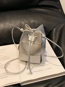 1buc mini geantă la modă, geantă de mână versatilă și ocazională țesută pentru femei, geantă de mână de lux pentru navetă, geantă de umăr cu design de nișă, potrivită pentru uz zilnic