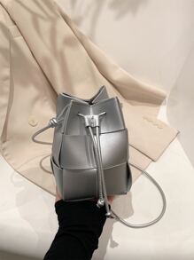 1buc mini geantă la modă, geantă de mână versatilă și ocazională țesută pentru femei, geantă de mână de lux pentru navetă, geantă de umăr cu design de nișă, potrivită pentru uz zilnic