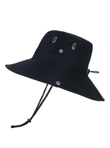 女士漁夫帽 - 黑色 - 查看 2