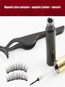 3 Pairs Magnetic False Eyelashes Reusable Self-Adhesive Fake Lashes For Woman Eyelashes Extension Kit