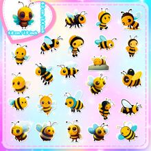 50 个/包蜜蜂节防水 DIY 创意贴纸适用于笔记本电脑、电脑、手机、智能手机、手机壳、吉他、台式机、杯子、旅行、摩托车、汽车配件、玩具等礼品 - 彩色 - 查看 8