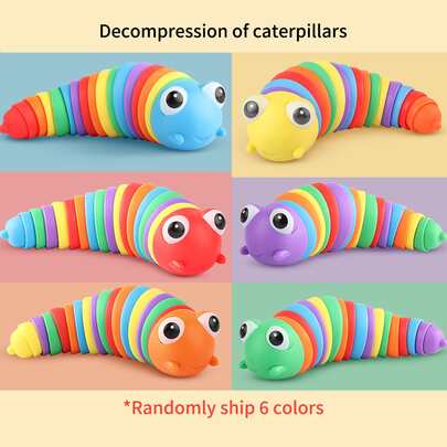 毛绒绒毛毛虫玩具[1件，颜色随机]