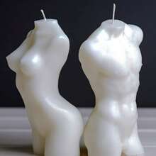 1入組女性香薰蠟燭,禮品,家庭裝飾用品,母親節,生日,適用於客廳和臥室,塑身 - 白色 - 查看 5