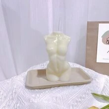 1入組女性香薰蠟燭,禮品,家庭裝飾用品,母親節,生日,適用於客廳和臥室,塑身 - 白色 - 查看 7