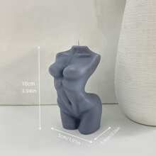 1入組女性香薰蠟燭,禮品,家庭裝飾用品,母親節,生日,適用於客廳和臥室,塑身 - 白色 - 查看 8