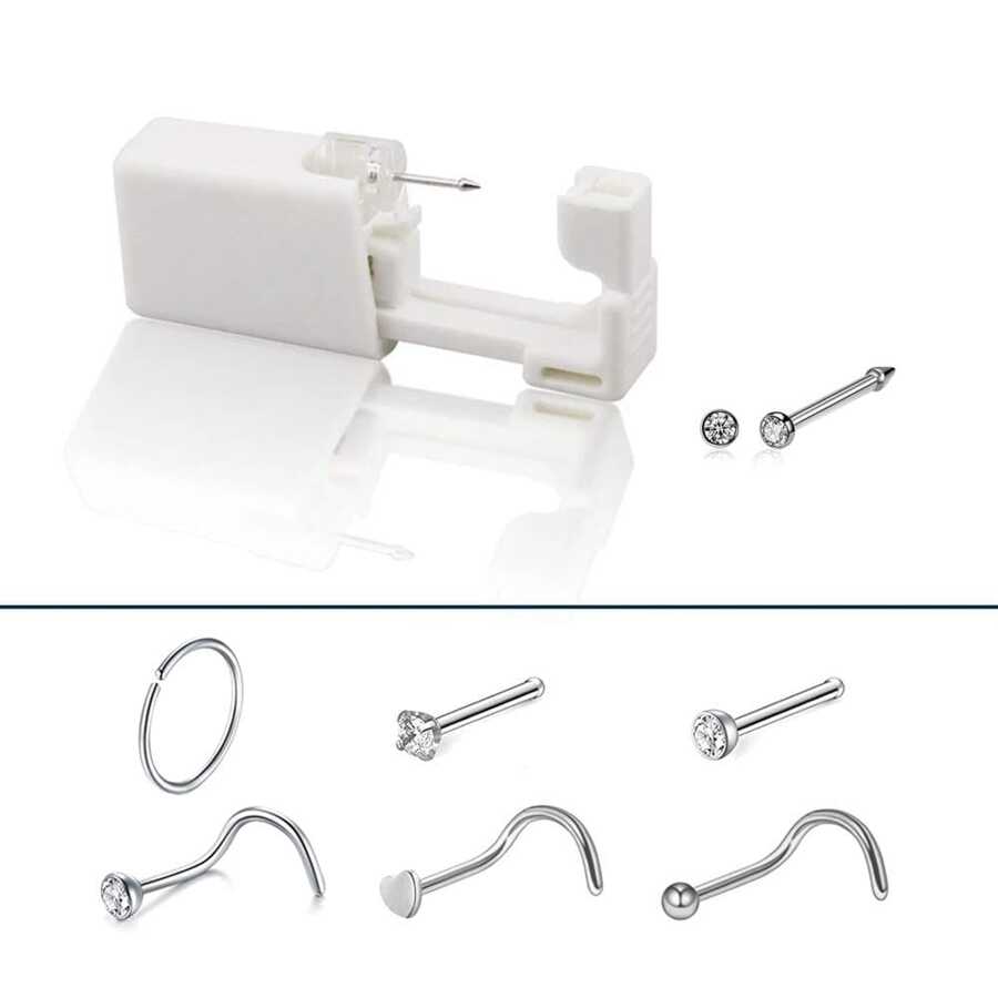 Nose Piercing Kit Self Nose Piercing Gun, Disposable Safety Nose
