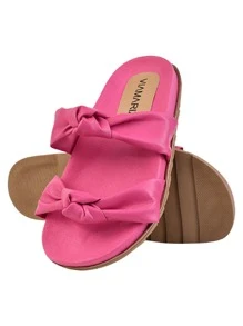 Women Flat Sandals - Màu Hồng Tươi - Xem 3