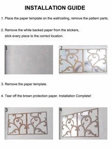 1set 3d Black Acrylic Home Letter Combination Wall Sticker, Self-adhesive Diy Wall Art Living Room Wall Decoration - Black - View 8