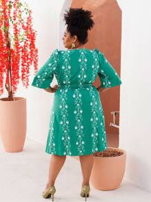 Plus Size Dresses - 綠色 - 查看 3