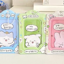 Cute 3-inch Card Holder, Cartoon Pattern Card Protective Cover With Pendant - Pink - View 5