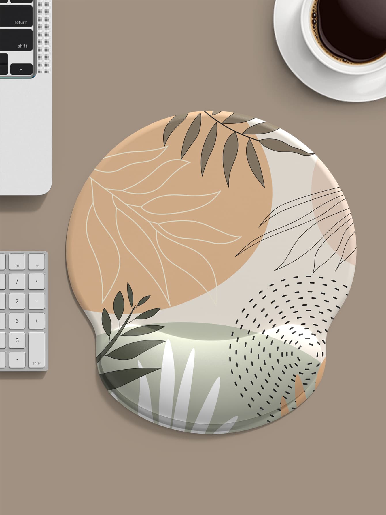 1pc Leaf Pattern Mouse Pad