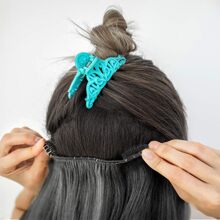 50pcs 6-Teeth U-Shaped Hair Extension Clip For Diy Hair Accessories Hair Clip, Length: 3.3cm/1.3'', Color: Black Casual Claw Clips Hair Claws Hair Barrettes, School Stuff - Black - View 5