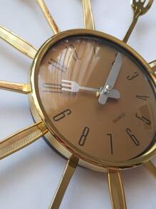 Reloj De Pared Para Cocina Comedor Cuchara Tenedor Cuchillo - Dorado - Ver 5