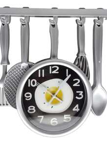 Reloj Pared Diseño Cocina 30cm - Gris Claro - Ver 1