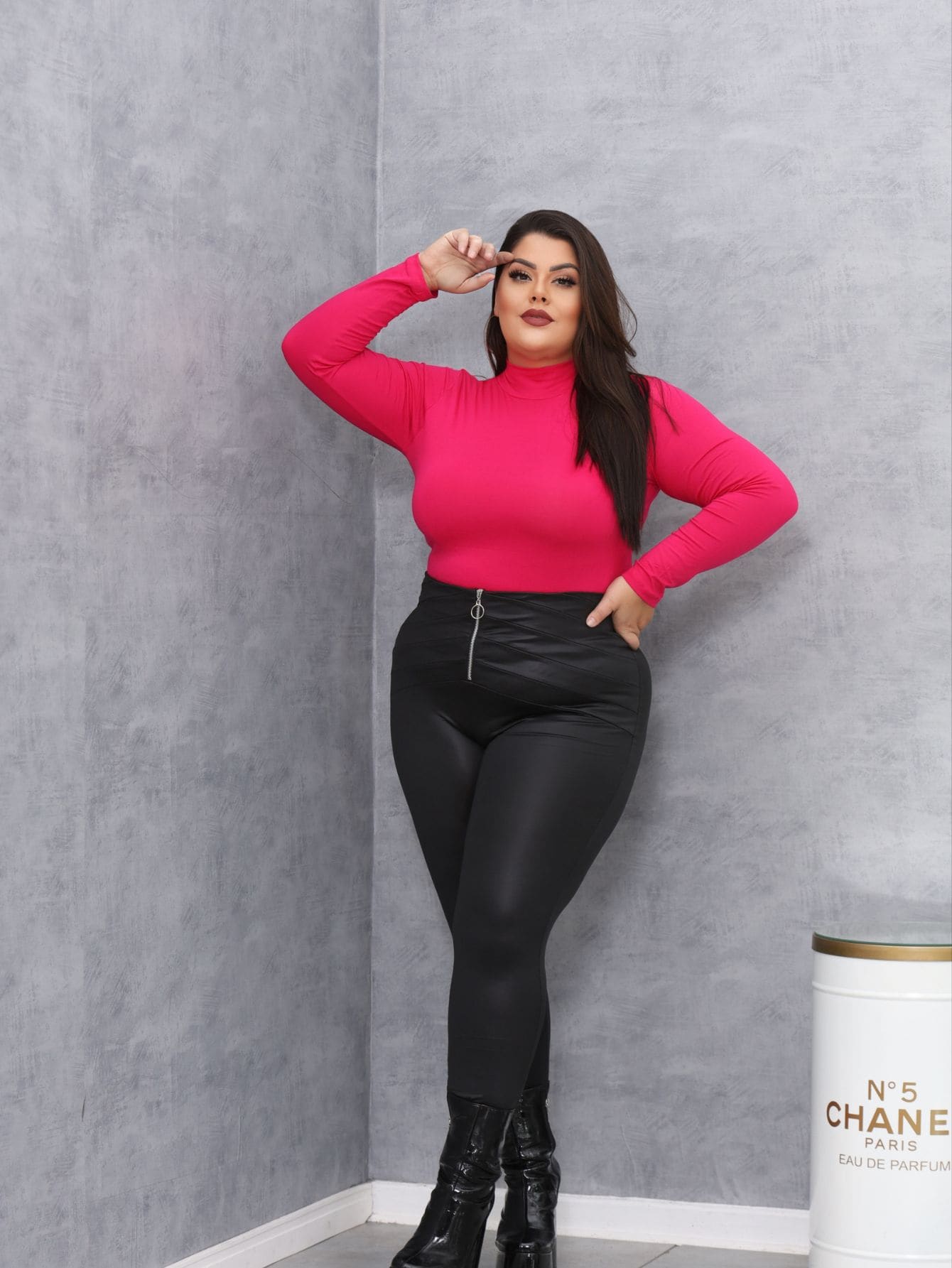 Plus Size Pants - 黑色 - 查看 1