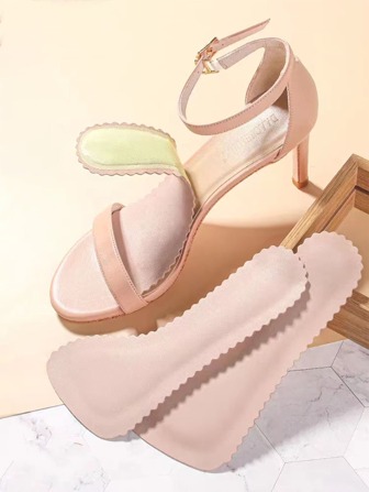 4 st högklackade inläggssulor, självhäftande skoskydd, halkfria, andningsbara inlägg för kvinnor, lämpliga för vår, sommar, höst och vinter