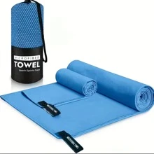 1 Stück Multi-funktions-schnell Trocknendes Handtuch: Unverzichtbar Für Yoga, Fitness Und Reisen, In 2er Oder 3er Sets Erhältlich; Super Absorbierendes Mikrofaser-sport Handtuch Decke Mit Doppelseitigem Plüsch-design, Erhältlich In Mehreren Farben Und Sets. - Blau - Übersicht 6