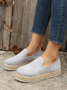 Women's New Handmade Fashionable Loafers For Spring & Autumn - Grey - View 2