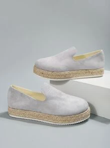 Women's New Handmade Fashionable Loafers For Spring & Autumn - Grey - View 4