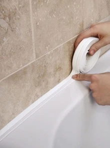 1pc Self-adhesive Waterproof Wall Tape For Sealing Bathroom, Kitchen, Shower, Bathtub, Sink, Tile Seam - White - View 9