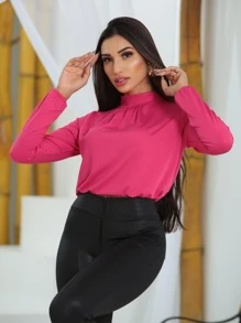Women Blouses - Hot Pink - View 4