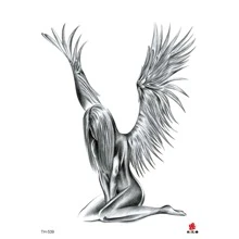 1Sheet Angel Girl Pattern Temporary Tattoo Stickers,Waterproof Body Arm Leg Makeup Fake Tattoo Sticker For Women And Man - Multicolor - View 2