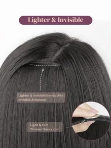 Kẹp Phong cách Nối tóc , 6 cái Thẳng 24 Nối tóc Thích hợp Đối với phụ nữ , Chống nóng Sợi tổng hợp Tóc , Bạch kim Vàng Tóc - Màu be - Xem 6