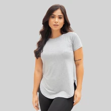 Women Sports Tees & Tanks - 淺灰色 - 查看 1