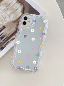 花卉透明手机壳，国际版，非国内版 - 無色 - 查看 2