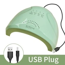 【Usb Plug】Nail Lamp Nail Dryer, Dual Light Source Uv Nail Lamp For Nail Art Diy Use Manicure Curing Uv Gel Light For Fingernail & Toenail Gel Nails Polish By Women And Girls - Black - View 3