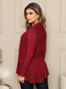 Women Cardigans - Màu Đỏ Sâu - Xem 2