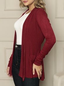 Women Cardigans - Màu Đỏ Sâu - Xem 4