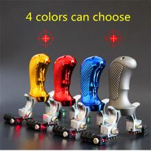 強大戶外打獵遊戲彈射器新款鐳射彈弓樹脂材料平底橡皮筋至選擇4色戶外玩具