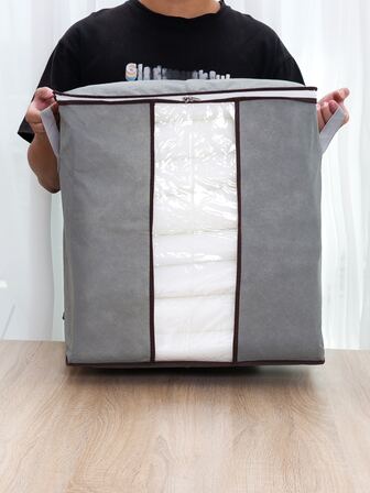 1入組大容量無紡布織物被子收納袋,衣服整理家庭收納袋