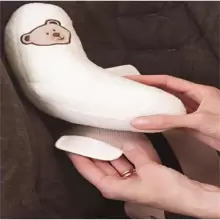 1 套婴儿头部支撑枕，香蕉形聚酯纤维汽车座椅头枕，适合日常使用 Love Valentine - 白色 - 查看 10