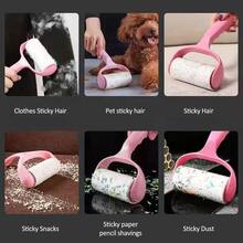 Dream Glow 8入組卷文件寵物脫毛劑滾輪,吸塵滾筒適用於狗狗和貓適用於清潔,家用的黏髮刷,可撕開黏捲髮棒 - 粉色 - 查看 7