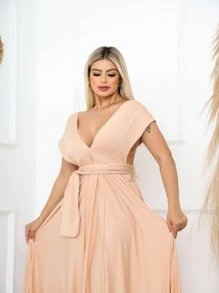 Women Dresses - 米色 - 查看 1