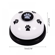 1 pièce Cadeau pour amateurs de chats/chiens et cloche en forme de trace de pattes d'animal de compagnie pour maman de chien/chat, cloche d'apprentissage pour caniche, jouet interactif à cloche dorée, livraison en couleur aléatoire