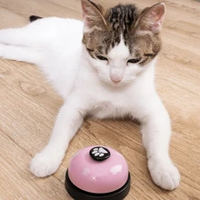 1 pièce Cadeau pour amateurs de chats/chiens et cloche en forme de trace de pattes d'animal de compagnie pour maman de chien/chat, cloche d'apprentissage pour caniche, jouet interactif à cloche dorée, livraison en couleur aléatoire