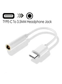 Adaptador de Fone para iPhone Cabo Lightning Para P2 Femea Áudio Auxiliar Fone - Branco - Visão 1