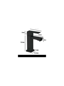 Torneira banheiro Inox Lavabo 1/2" 11475 - Preto - Visão 2